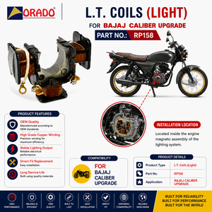 Bobina de encendido mejorada Bajaj Caliber LT, calidad de exportación para repuestos de motocicletas, India, Orado - Product Image 5