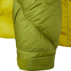 Men's Hooded Color Blocking Down <b>Puffer</b> <b>Jacket</b> Windproof Winter Casual Zipper Closure Regular Fit Green <b>Yellow</b> - Product Image 5