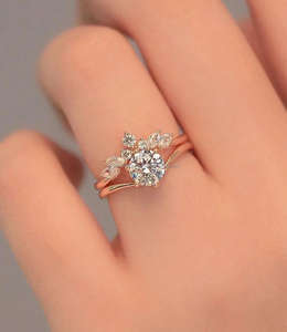 IGI/GIA Lab Grown Vintage 14K oro blanco boda/anillo de compromiso corte diamante Unisex estilo clásico para regalo de fiesta de aniversario - Product Image 3