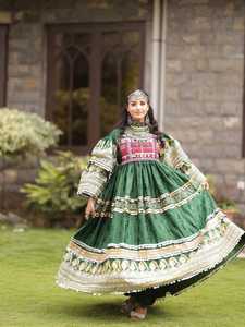 Afghani Kuchi Maxi <b>Dress</b> Women Custom Colors Floral Print Embroidery Long Sleeves Wedding Party Casual <b>Dresses</b> For Ladies Girls - Product Image 4