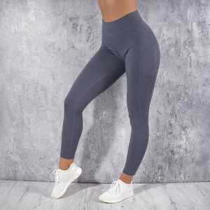 Leggings de yoga sans couture taille haute pour femmes, pantalons de sport pour l'entraînement, la course à pied et la gym, tissu doux de qualité supérieure, OEM ODM, logo personnalisé - Product Image 2