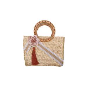 Handmade Beach <b>Straw</b> <b>Bag</b> - High-Quality Water Hyacinth <b>Tote</b> with Tassel for Wholesale Export from Viet Nam - Product Image 1