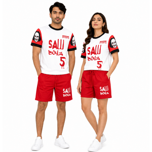 เสื้อยืดและกางเกงขาสั้นผู้ชายสั่งทำพิเศษ ผ้าเจอร์ซีย์คอตตอน 100% ป้องกันการเป็นขุย พิมพ์ลายดิจิตอลแบบซับลิเมชั่น (DTG) เป็นมิตรกับสิ่งแวดล้อม แห้งเร็ว ระบายอากาศได้ดี - Product Image 4
