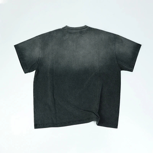 T-shirt en coton noir pour homme, manches courtes, col rond, poche, coupe classique, couleur unie, jersey tricoté - Product Image 2