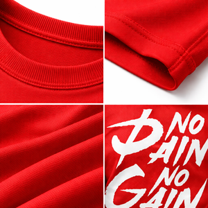 T-shirt de sport pour hommes, motif « No Pain No Gain », respirant, pour l'entraînement, la musculation, les vêtements de sport - Product Image 6