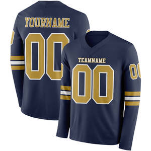 Custom American Football Jersey V-Neck Short Sleeve Moisture Wicking Sublimated Team <b>Name</b> Number 100% Polyester Unisex Front - Product Image 2
