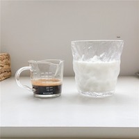 Mini-laitière de style japonais inspirée d'Instagram, tasse à café, crémier à double bec verseur avec marquages de mesure, design épuré pour la maison