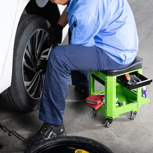 OEM Vietnam Mechanic Rolling Creeper Seat with Drawer Swivel Garage <b>Stool</b> with Wheels Heavy Duty <b>Workshop</b> Creeper Cart GAPGAR037 - Product Image 1