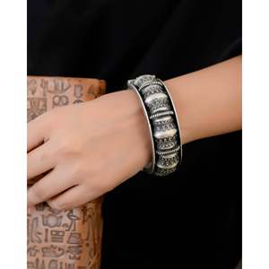 Pulsera de Plata con Cuentas Finas Meera Jaipur Kavya con Diseño Elegante e Intrincado para Mujer - Product Image 3