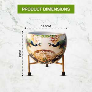 Maceta de Metal con Soporte de Hierro para Plantas de Interior, Moderna y Decorativa para la Sala de Estar - Product Image 4