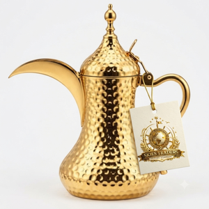 Plain Glossy Silver Arabic <b>Coffee</b> Pot Dallah Middle Eastern Saudi Gahwa Pot Thermal <b>Flask</b> Server Metal Traditional - Product Image 2