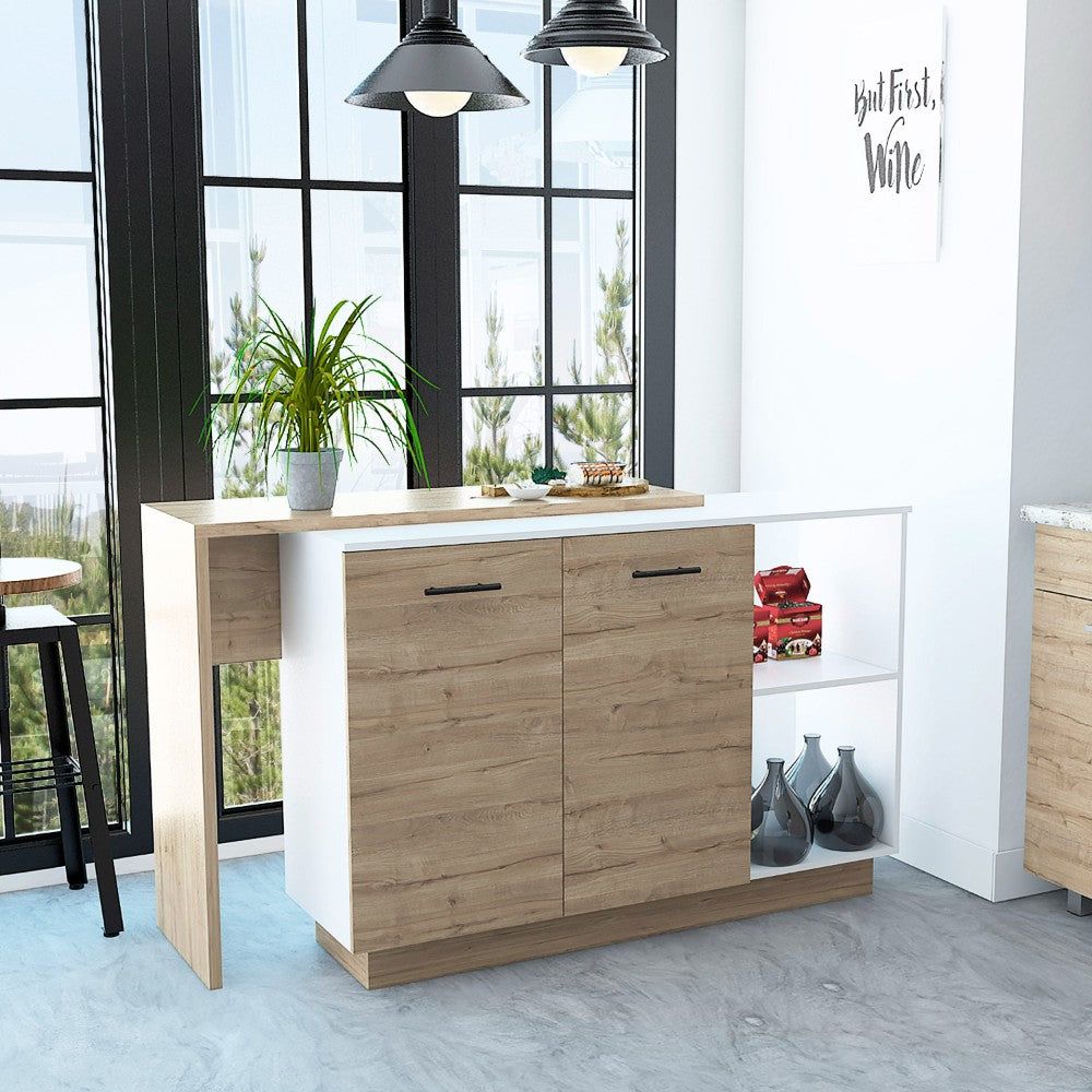 White / Light Oak Color