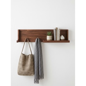 Étagères murales en bois minimalistes, organisateur de rangement flottant simple pour petits espaces, chambre, salon, bureau, cuisine - Product Image 1