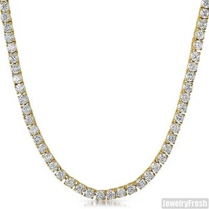 VVS Moissanite Diamond Hip Hop <b>Chain</b> S925 Silver IGI Certified RATAN JEWELS Gold Plated Tennis Link Necklace <b>Iced</b> <b>Out</b> Jewelry - Product Image 4