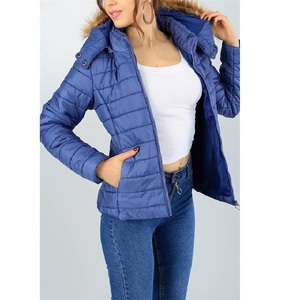 Buy Custom Plus Size Bubble Cotton Down Coats Sherpa Crop Jacket Fleece Puff Sleeve Women's Jacket Winter - Product Image 2