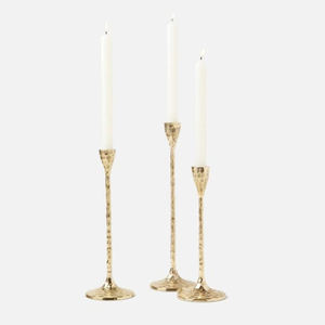 Candelabro de Metal de Latón Martillado, Decoración para Bodas y Hoteles, Estilo Giacometti, Candelabro de Bronce Texturizado - Product Image 2
