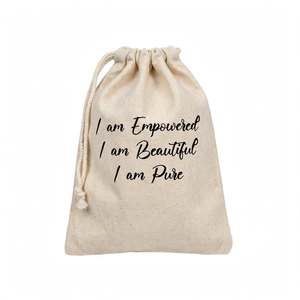 Sac en toile de coton léger et écologique Amana Textiles avec cordon de serrage, rubans/cordes, logo personnalisé, vente en gros pour la vente au détail - Product Image 2