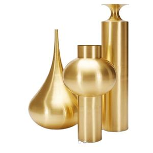Pot de fleur de table de concepteur attrayant hôtels et restaurants décor à la maison et vase à fleur fini or intérieur - Product Image 1
