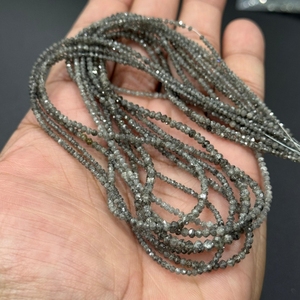 Perles de diamant naturel sel et poivre facettées rondes 2-2,5 mm 17 carats, perles de diamant africain en vrac, bijoux, collier, bracelet, gemme de qualité AAA - Product Image 4