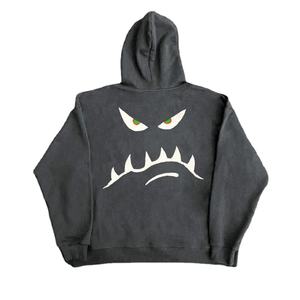 Vente en gros de sweatshirt à capuche à épaules tombantes pour hommes 100% coton personnalisé pull décontracté numérique d'hiver brodé bouffé solide - Product Image 3