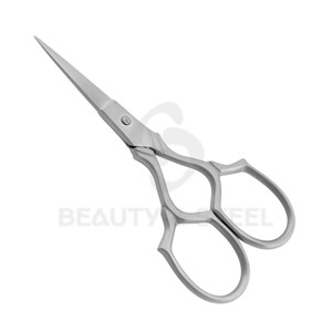 Professional Curved Cuticle Scissors with Knurled Anti-Slip Grip and <b>Sandblasted</b> Matte Finish for Precision Care - Product Image 4
