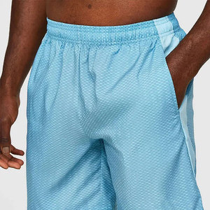 Shorts de Baño Casuales para Hombre, de Secado Rápido, Cintura Media, con Cordón Ajustable, Estampado de Ancla Azul Claro y Rayas - Product Image 6