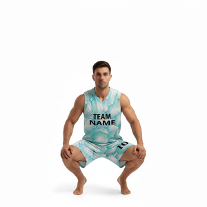 Custom Men Team Mesh Reversible Embroidery High Quality Sublimation Basketball Uniform Low Price Basketball Jersey & Short - Product Image 3