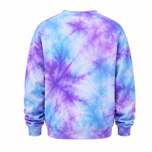 Sudadera Shibori Tie Dye de tacto suave, cuello redondo, personalizada, fabricante mayorista, ropa de moda cómoda, estilo urbano, informal - Product Image 3