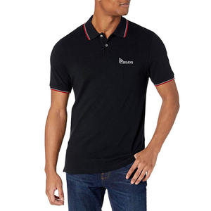 Nouveau T-shirt décontracté et tendance pour homme à manches courtes, avec contraste de couleurs accrocheur, coupe ample classique et col rabattu, 100 % coton - Product Image 1