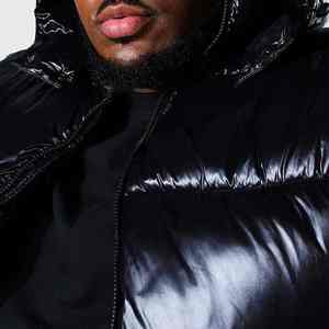 Chaqueta acolchada para hombre, recién llegada, chaqueta de invierno, elegante, informal, talla grande, reversible, impermeable, cálida, con capucha, brillante. - Product Image 5