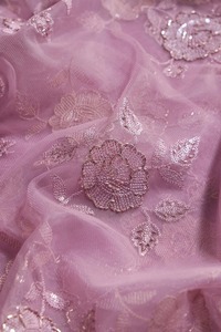 Tela de Red con Lentejuelas y Bordado de Perlas, Material de Encaje de Gasa de Doble Capa de Lujo para Vestidos de Novia y Ropa de Noche - Product Image 4