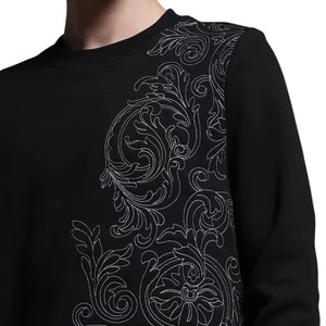 Best Selling Regular Fit Men's 100% Cotton Autumn Rhinestone Sweatshirt Casual Wear Comfortable - Product Image 4