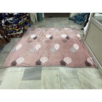 Manta de Cama Doble de Franela Raschel de Lujo, 1.7 KG, 358 GSM, 220x240cm, Suave y Cálida para Invierno, Poliéster Premium Antipilling con Diseño de Plantas