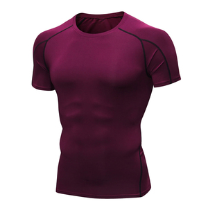 Training Tops Men's Surfing Rash Guard T-<b>Shirt</b> Quick Dry Polyester Spandex Half Sleeve <b>Compression</b> <b>Shirt</b> For Gym And Fitness - Product Image 3