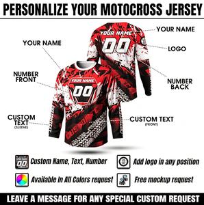 Jersey de Motocross Personalizado, Camiseta de Motocross con Nombre y Número, Ropa de Piloto, Equipamiento de Carreras de Motos, Jersey MX OEM al por Mayor - Product Image 6