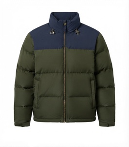 Blouson matelassé à capuche pour homme, tendance 2026, couleur unie, manteau d'hiver, fermeture éclair, rembourrage en polyester, style décontracté, coupe classique - Product Image 6