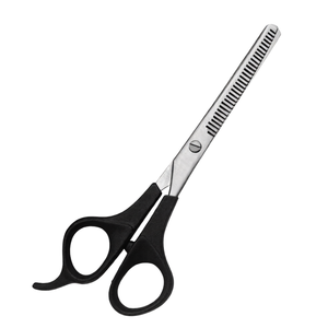 Double Sided Thinning <b>Shears</b> 7.5 Inch Black Handle Stainless Steel Hair Texturizing Scissors Professional Barber Salon <b>Tool</b> - Product Image 2