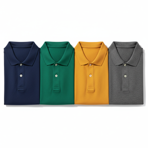 Polo en coton 100% de haute qualité, personnalisable, taille XL, manches courtes, styles décontractés, polos originaux colorés, vente en gros - Product Image 1