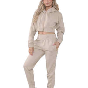Ensemble de survêtement polaire 2 pièces personnalisé avec logo pour femme – Collection Automne Hiver – Tenue de sport et jogging - Product Image 6