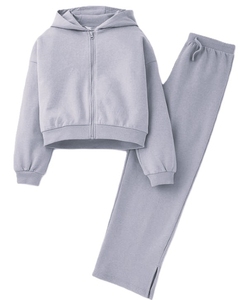 Ensemble sweat à capuche zippé et pantalon de survêtement pour femme, personnalisable, en coton respirant de haute qualité, vêtements décontractés pour femme - Product Image 5