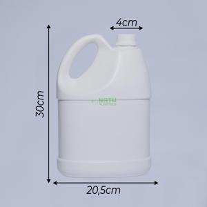 4L Custom HDPE Heavy-Duty Square <b>Plastic</b> Jerry Can for Dishwashing Liquid Durable Container with Screw <b>Cap</b> - Product Image 2
