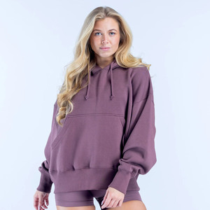 Sudadera con capucha para mujer de alta calidad, diseño personalizado con logotipo, venta al por mayor, con bolsillo frontal con cordón ajustable, suave y cómoda para el invierno. - Product Image 1