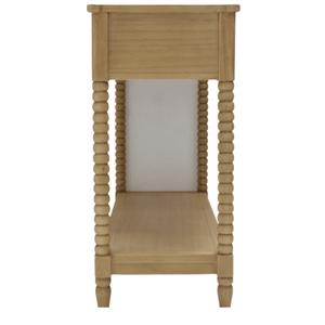 Table console en bois d'acajou massif à 1 tiroir de la collection Bobby Finition naturelle pour l'intérieur de la chambre ou du salon - Product Image 3