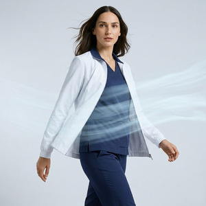 Blouse de laboratoire médicale unisexe en bambou, polyester et élasthanne, respirante, antibactérienne, uniforme de travail pour médecins, infirmières et hôpitaux - Product Image 5
