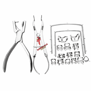 Kit de Instrumentos para Dique de Goma Dental, 18 Piezas, Pinzas Manuales de Acero Inoxidable para Dique de Goma, Alicates Perforadores Universales, Aislamiento Dental - Product Image 3