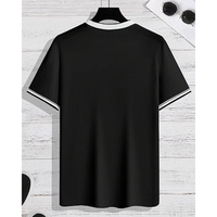 T-shirt graphique pour homme, été, manches courtes, bordure rayée, style Y2K, streetwear