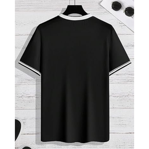 Camiseta gráfica con números para hombre, camiseta de verano de manga corta con ribete a rayas, estilo Y2K, ropa de calle - Product Image 2