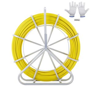 Filo passacavi in fibra di vetro da 492 piedi 5/16 per condotti, con avvolgitore in acciaio e supporto, per il passaggio di cavi e il tiraggio di 3 condotti e raccordi - Product Image 4