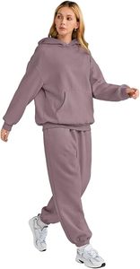 Conjunto de Sudadera con Capucha Oversize y Pantalones de Chándal de Forro Polar Premium para Mujer, Conjunto Deportivo de Sudadera con Capucha y Pantalones de Chándal para Mujer - Product Image 6