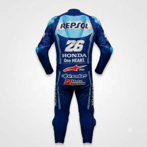 Traje de Carreras Dani Pedrosa MotoCP, Traje de Cuero Completo Premium de Una Pieza para Pista con Rodilleras y Protecciones, Nivel 2 CE - Product Image 2
